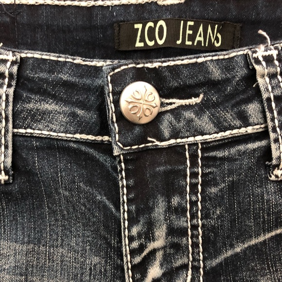 ZCO JEANS Dark Blue Booty Shorts Juniors Size 7 - Picture 3 of 6